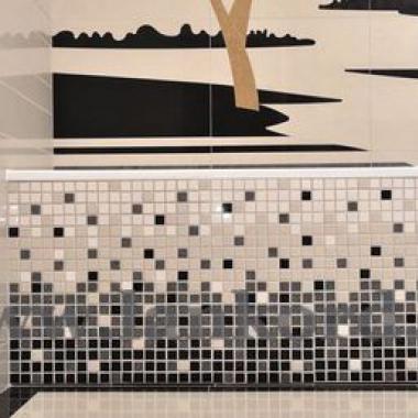 Декор мозаика в ванной